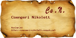 Csengeri Nikolett névjegykártya